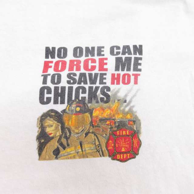 古着 半袖 ビンテージ Tシャツ メンズ 00年代 00s 消防士 FIRE DEPT コットン クルーネック 白 ホワイト Lサイズ 中古 中古  古着｜au PAY マーケット