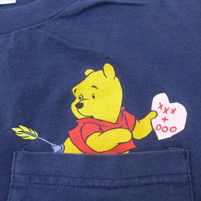 ディズニー くまのプーさん Tシャツ プーさん ティガー ネイビー L