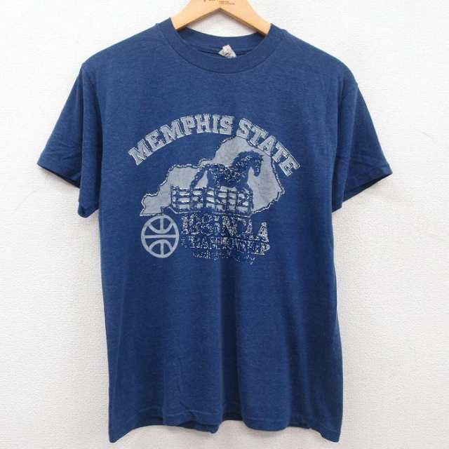 古着 半袖 ビンテージ Tシャツ メンズ 80年代 80s 馬 NCAA クルー ...