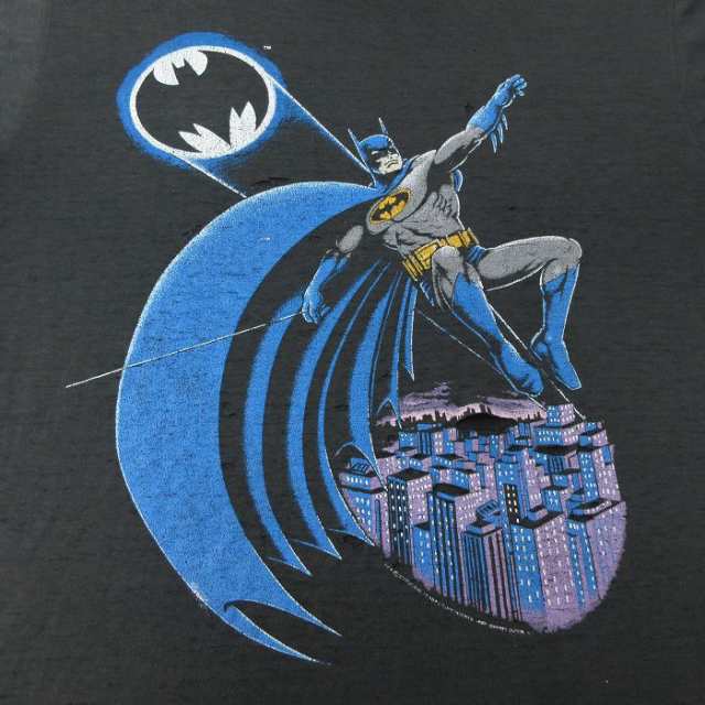 古着 半袖 ビンテージ Tシャツ メンズ 80年代 80s DCコミックス バットマン BATMAN ボロ クルーネック USA製 黒 ブラック  spe 中古 古着｜au PAY マーケット