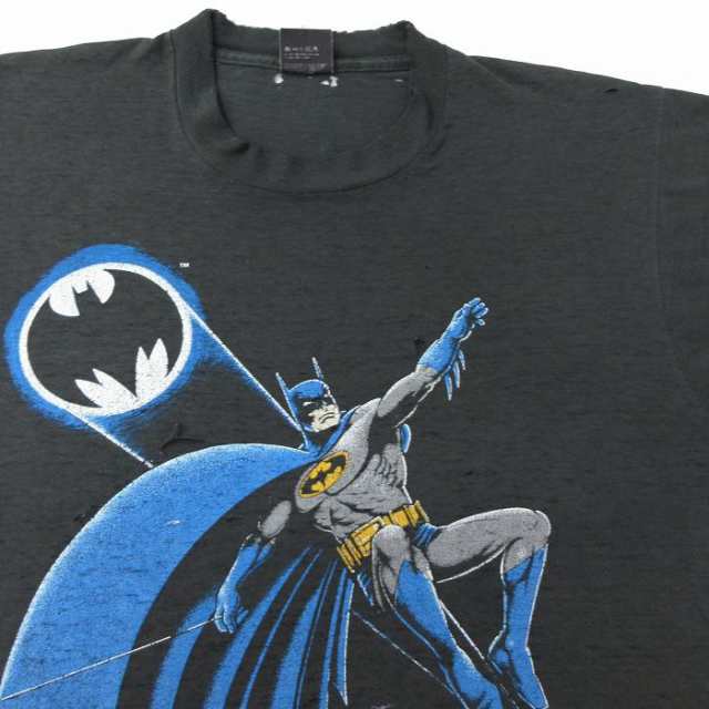 古着 半袖 ビンテージ Tシャツ メンズ 80年代 80s DCコミックス バットマン BATMAN ボロ クルーネック USA製 黒 ブラック  spe 中古 古着｜au PAY マーケット