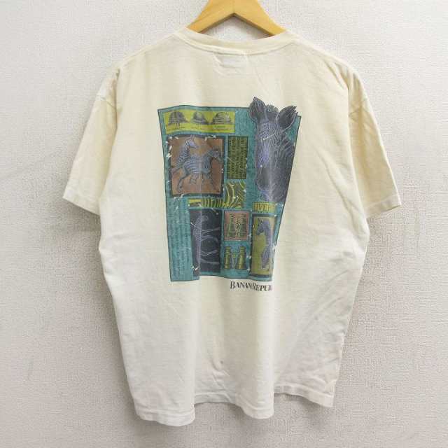 BANANA REPUBLIC 90s 半袖 無地 Tシャツ グリーン サイズL