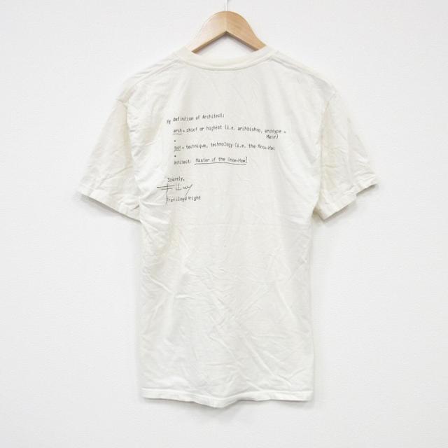 古着 ヘインズ Hanes 半袖 ビンテージ Tシャツ メンズ 00年代 00s フランクロイドライト クルーネック 白 ホワイト spe Mサイ 中古 古着