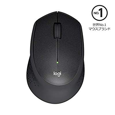 ロジクール M331BK ワイヤレスマウス 無線 静音 3ボタン 電池寿命最大2PC周辺機器