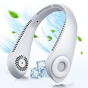 ポータブルハンギングネックファン、ネックファン、3速USB充電式ポータブル(未使用の新古品)の通販は