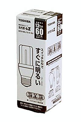 東芝 ネオボールZ 電球形蛍光ランプ 電球60ワットタイプ 電球色 EFD15EL/13( 未使用の新古品)の通販は 19,502円