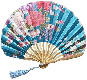 扇子 レディース, 手持ち扇風機 シルク竹手持ち扇風機 中国風 教会用 ウェ (未使用の新古品)の通販は