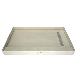 Tile Redi USA Redi トレンチシャワーパン 右デザイナー光沢クロームトレン(中古品)の通販は