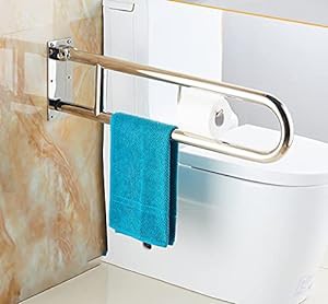 304ステンレス鋼拡張折りたたみ式グラブバー、障害者用トイレ滑り止め手す (未使用の新古品)の通販は