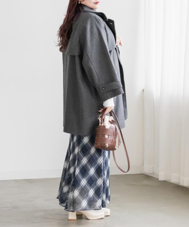 大きいサイズ/レディース/LL/3L/4L/2WAYカラーラグランスリーブフレア