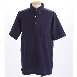 COO LBIZ 吸汗速乾ドライメッシュボタンダウン 鹿の子ポロシャツ ネイビー LLサイズ〔代引不可〕の通販は 5,020円