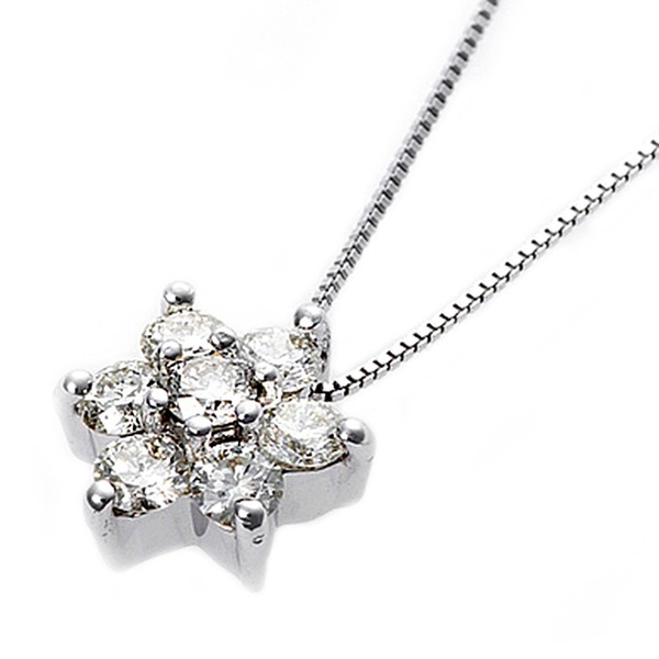 ダイヤモンド 0.3ct フラワー ペンダント ネックレス ダイヤモンド 0.3ct フラワー ペンダント ネックレス