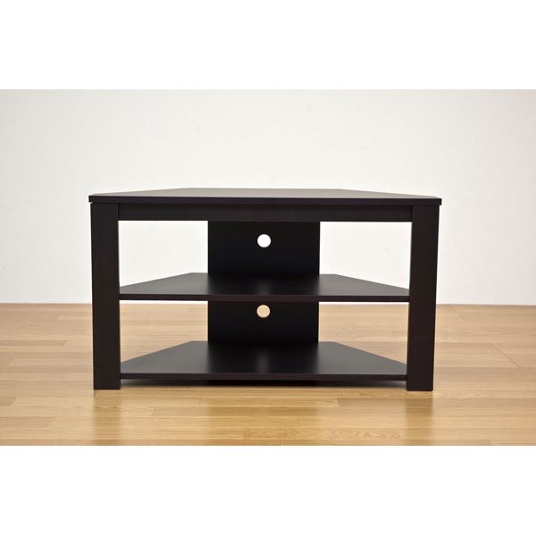 コーナーテレビ台/テレビボード 〔幅80cm〕 ウォールナット 『Wega』 コード穴付き〔代引不可〕の通販は 7,792円