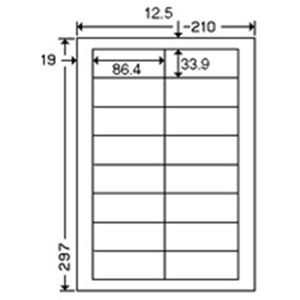 東洋印刷 ナナワードラベル LDW16U A4／16面 500枚〔代引不可〕