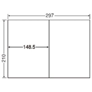東洋印刷 ナナ コピー用ラベル C2i A4／2面 500枚〔代引不可〕