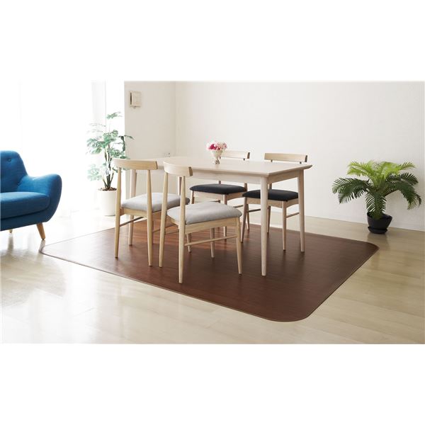 アキレス 滑り止めつき クッションフロアラグマット ミドルブラウン 182×230cm〔代引不可〕の通販は