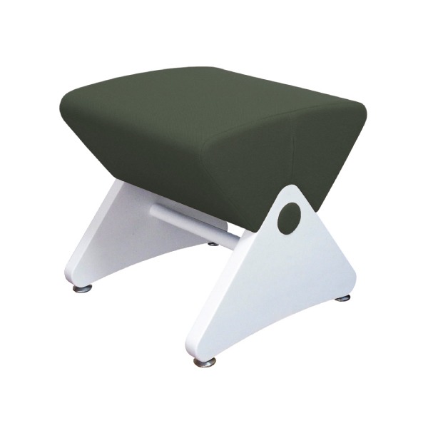 デザイナーズスツール キャスター付き クリア（布：ブラウン／ナイロン