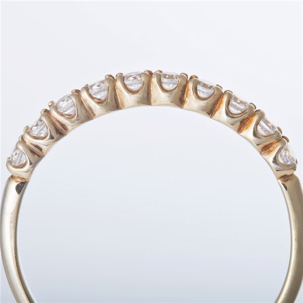 K10ホワイトゴールド 0.2ctハーフエタニティリング 9号 K10ホワイトゴールド 0.2ctハーフエタニティリング 11号 K10ホワイト