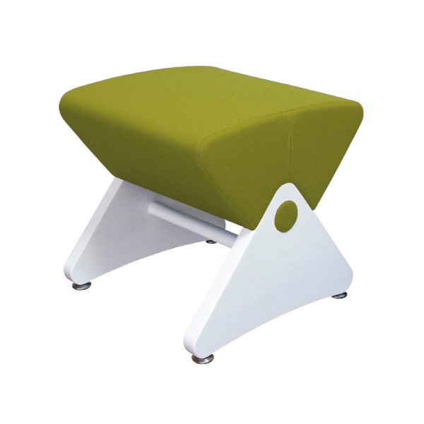 デザイナーズスツール アジャスター付き ホワイト（布：グリーン／ＡＢＳ）〔Ｍｏｎａ．Ｄｅｅ〕モナディー ＷＡＳ０１Ｓ〔代引不可〕 デザイナーズスツール アジャスター付き ホワイト（布：ダークグリーン