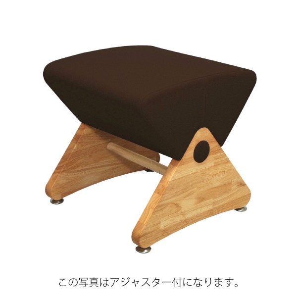 デザイナーズスツール キャスター付き クリア（布：ブラウン／ナイロン