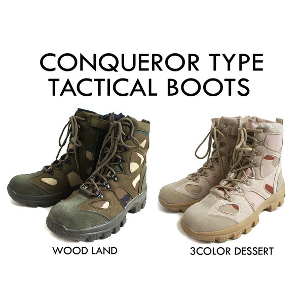 アメリカ軍 サイドジッパブーツ/靴 〔6W/24cm〕 特殊部隊 CONQUEROR モデル FB049YN 3カラーデザート〔代引不可〕の通販は