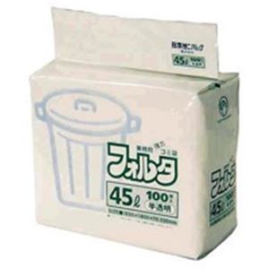 （まとめ）日本サニパック フォルタ・環優包装F-4H 半透明 45L 100枚〔×3セット〕〔代引不可〕の通販は