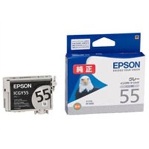 (業務用5セット) EPSON エプソン インクカートリッジ 純正 〔ICGY55〕 グレー(灰)〔代引不可〕の通販は