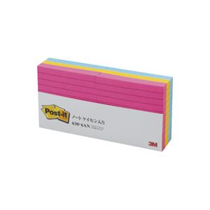 (まとめ)スリーエム 3M ポストイット 630-6AN ノートケイセン入 混色 〔×3セット〕〔代引不可〕