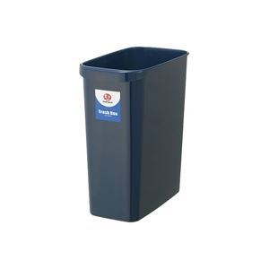 (まとめ)持ち手付き ゴミ箱/ダストボックス 〔角型 18L〕 ブルー 5個 〔×2セット〕〔代引不可〕