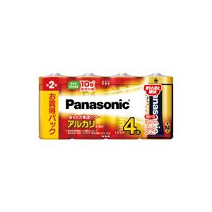 （まとめ）Panasonic パナソニック アルカリ乾電池 金 単2形(4本) LR14XJ/4SW 〔×6セット〕〔代引不可〕の通販は 6,009円