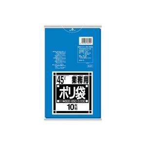 まとめ）日本サニパック ポリゴミ袋 N-41 青 45L 10枚〔×20セット