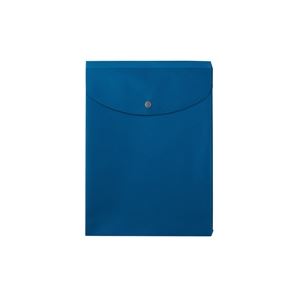 （まとめ）プラス ポケット付エンベロープ 縦型マチ付 青〔×20セット〕〔代引不可〕