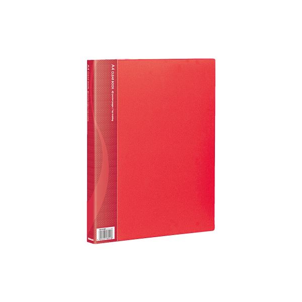 (業務用セット) A4クリアブック 40ポケット ベーシックカラー CB1033R-N レッド〔×10セット〕〔代引不可〕の通販は 10,488円