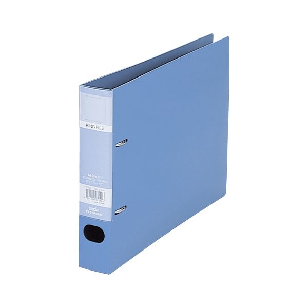 （まとめ） セディア ロックリングファイル A4判ヨコ型（背幅43mm）・2穴 F-532E-10 ブルー 1冊入 〔×5セット〕〔代引不可〕の通販は
