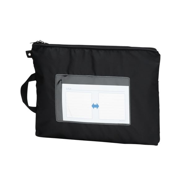 （まとめ） メールバッグ B4短辺取っ手付 CR-ME05-B ブラック 1個入 〔×3セット〕〔代引不可〕の通販は 8,342円