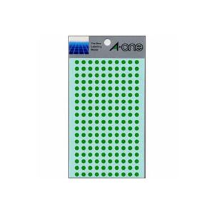 （まとめ） エーワン カラーラベル 丸型5mm径 07063 緑 1P9シート（1800片）入 〔×10セット〕〔代引不可〕
