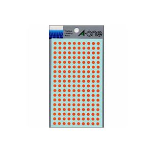 （まとめ） エーワン カラーラベル 丸型5mm径 07065 橙 1P9シート（1800片）入 〔×10セット〕〔代引不可〕 6,144円