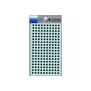 （まとめ） エーワン カラーラベル 丸型5mm径 07069 黒 1P9シート（1800片）入 〔×10セット〕〔代引不可〕