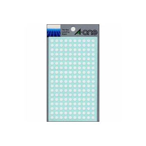 （まとめ） エーワン カラーラベル 丸型5mm径 07070 白 1P9シート（1800片）入 〔×10セット〕〔代引不可〕