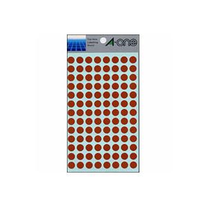（まとめ） エーワン カラーラベル 丸型9mm径 07007 茶 1P14シート（1456片）入 〔×10セット〕〔代引不可〕