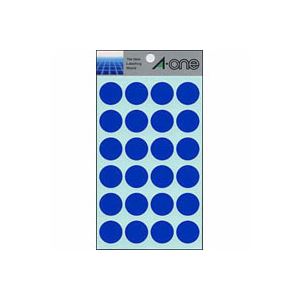 （まとめ） エーワン カラーラベル 丸型20mm径 07042 青 1P14シート（336片）入 〔×10セット〕〔代引不可〕
