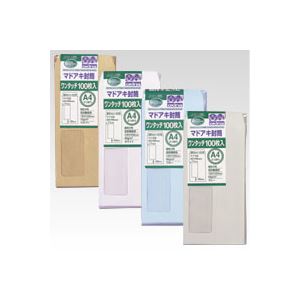 （まとめ） オキナ ワンタッチマドアキ封筒 WT32BU ブルー 100枚入 〔×2セット〕〔代引不可〕の通販は 6,264円