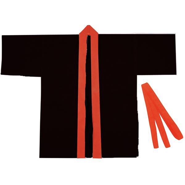 (まとめ)アーテック カラー不織布はっぴ/法被 〔子供用 Sサイズ〕 ブラック(黒)(レッド(赤)襟) 〔×30セット〕〔代引不可〕の通販は
