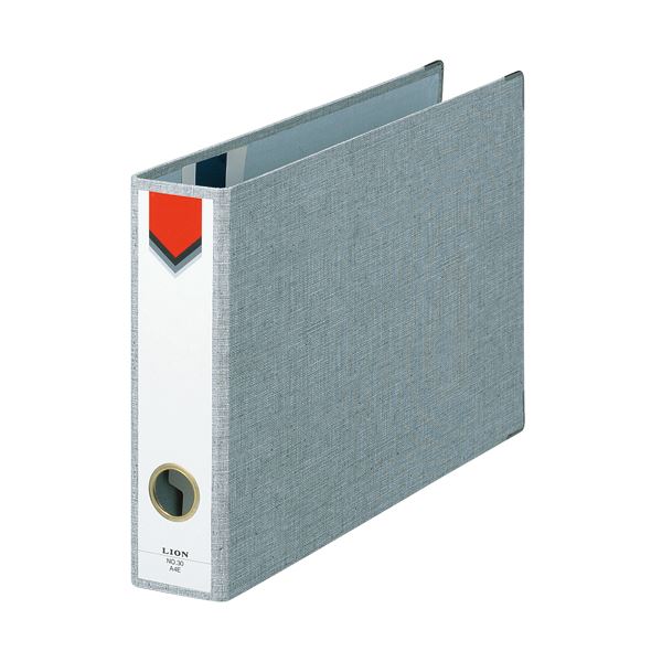 (まとめ) ライオン事務器 スモールファイル A4ヨコ 2穴 270枚収容 背幅60mm グレー No.30-A4E 1冊 〔×5セット〕〔代引不可〕の通販は