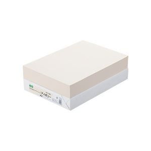 （まとめ） TANOSEE αエコカラーペーパーII A4 アイボリー 1冊（500枚） 〔×5セット〕〔代引不可〕