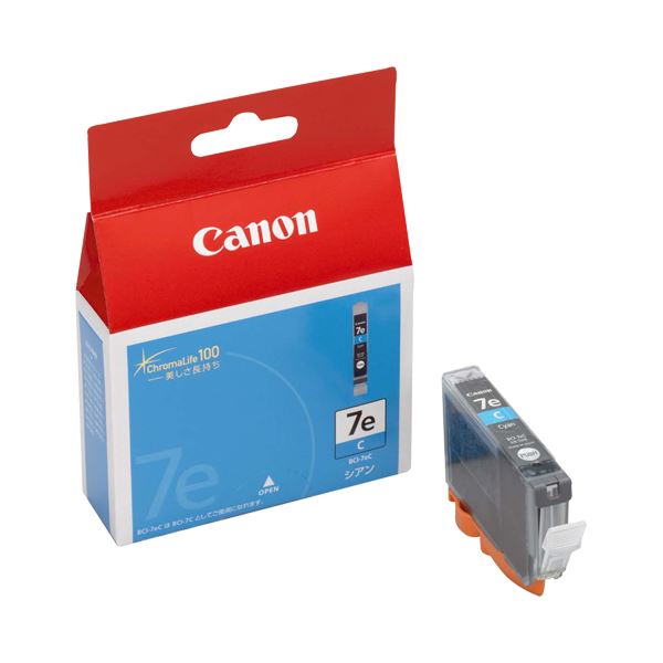 （まとめ） キヤノン Canon インクタンク BCI-7eC シアン 0365B001 1個 〔×4セット〕〔代引不可〕の通販は 9,730円