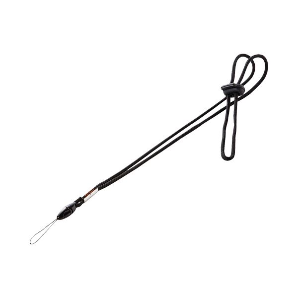 (まとめ) サンワサプライ ネックストラップ 細ひも ブラック DG-ST15BK 1本 〔×10セット〕〔代引不可〕の通販は