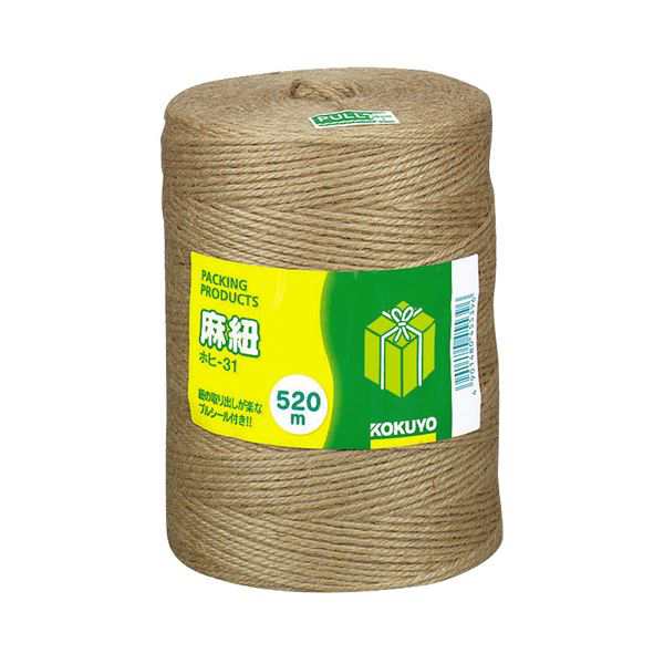 (まとめ) コクヨ 麻紐 520m ホヒ-31 1巻 〔×5セット〕〔代引不可〕