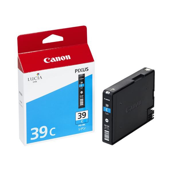 （まとめ） キヤノン Canon インクタンク PGI-39C シアン 4861B001 1個 〔×3セット〕〔代引不可〕