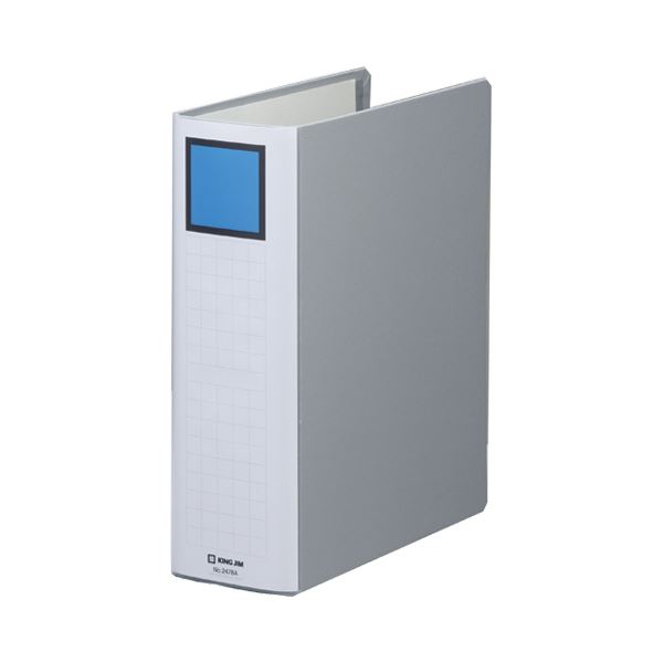 (まとめ) キングファイル スーパードッチ(脱・着)イージー A4タテ 800枚収容 背幅96mm グレー 2478A 1冊 〔×10セット〕〔代引不可〕